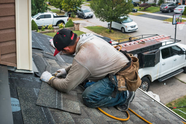 Professional Hail Damage Roof Repair technician working in Jay, FL
